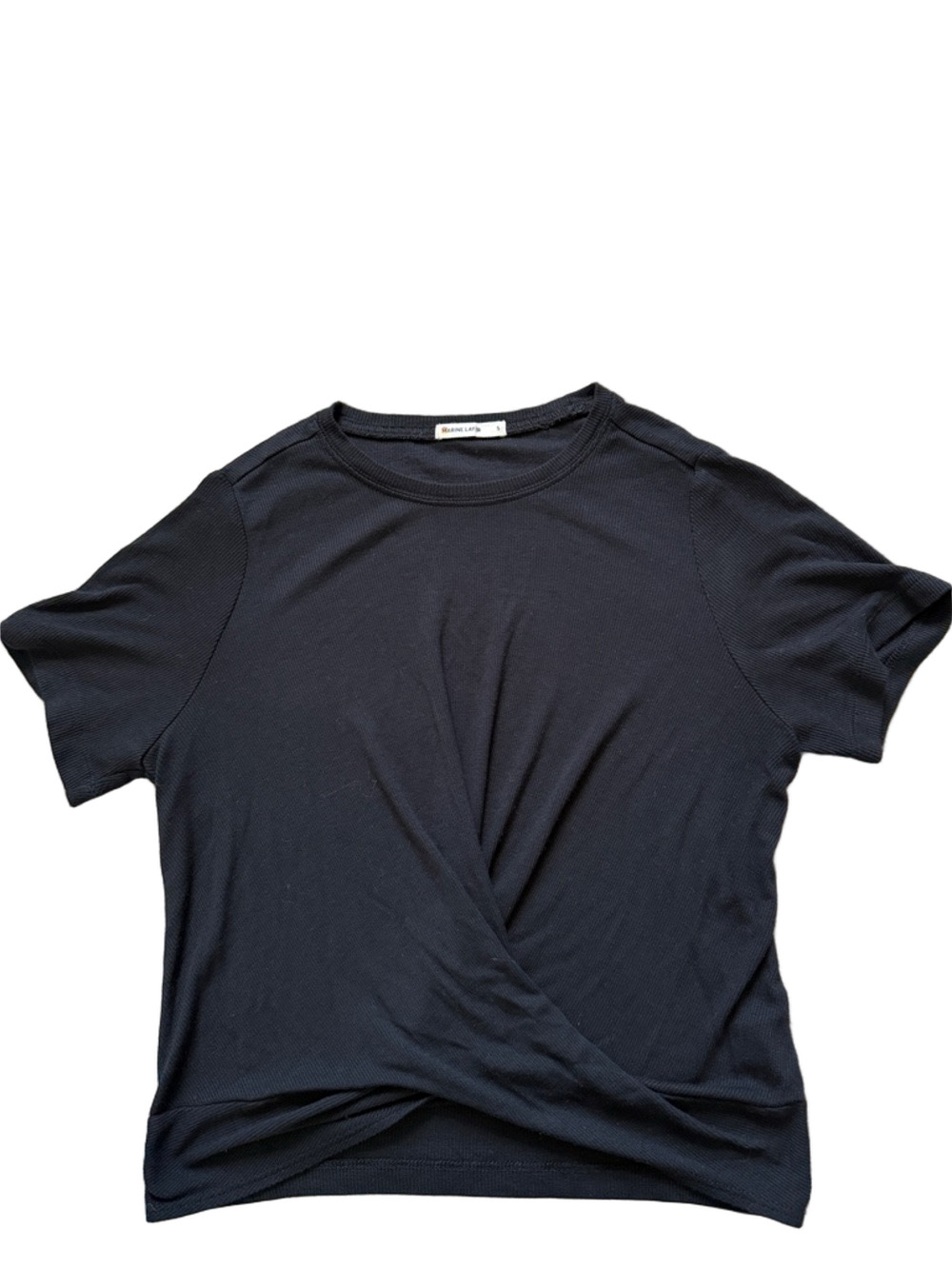 Marine Layer black twist knot front top shirt  sz S